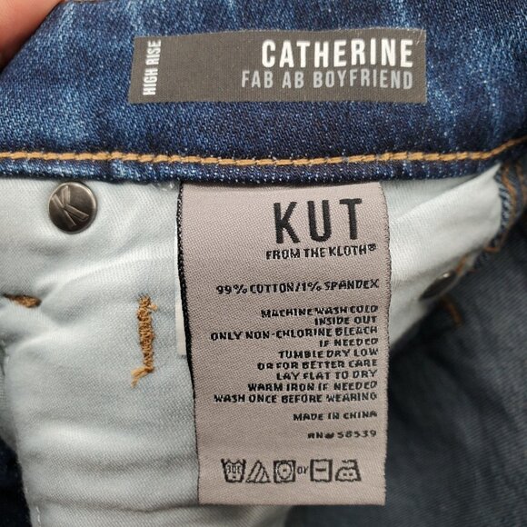 KUT From the Kloth Catherine Fab Ab Boyfriend Jeans Women Size 2 NWT - Picture 9 of 15